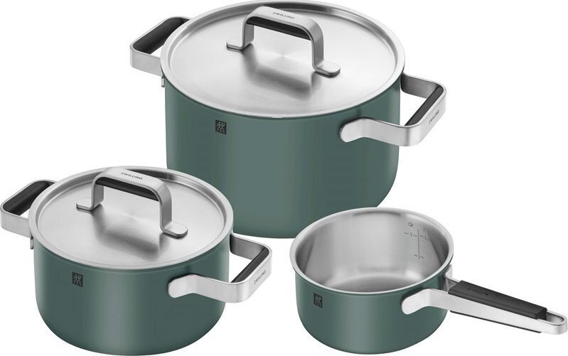 Zwilling - Pure Pots and pans set 3-pcs - Grøn (Ø 16 - 20 - 24 cm)