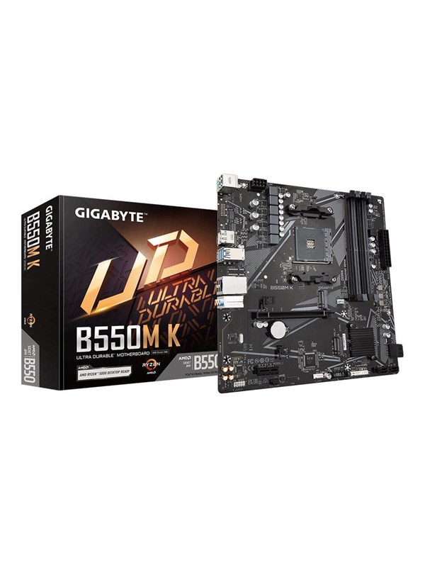 GIGABYTE B550M K Emolevy - AMD B550 - AMD AM4 - DDR4 RAM - Micro-ATX