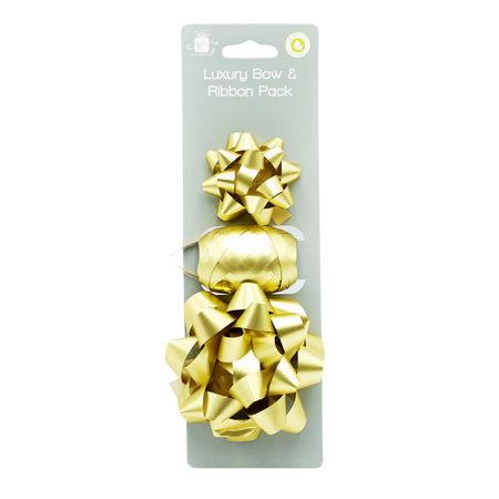 Giftmaker ylellinen lahjan nauha ja rusetti Gold