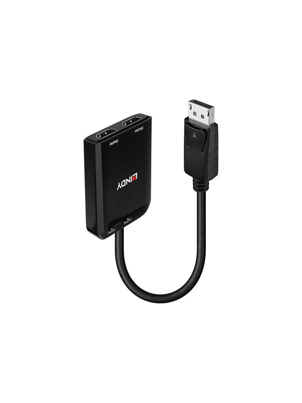 Lindy 38433, DisplayPort, 2 x HDMI, urosliitin, naarasliitin, suora, suora, suora
