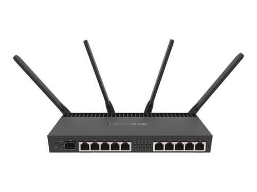MikroTik RB4011IGS+5HACQ2HND-IN -reititin, Wi-Fi 5, Dual-band, PoE, musta
