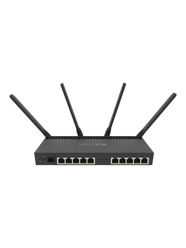 MikroTik RB4011IGS+5HACQ2HND-IN -reititin, Wi-Fi 5, Dual-band, PoE, musta