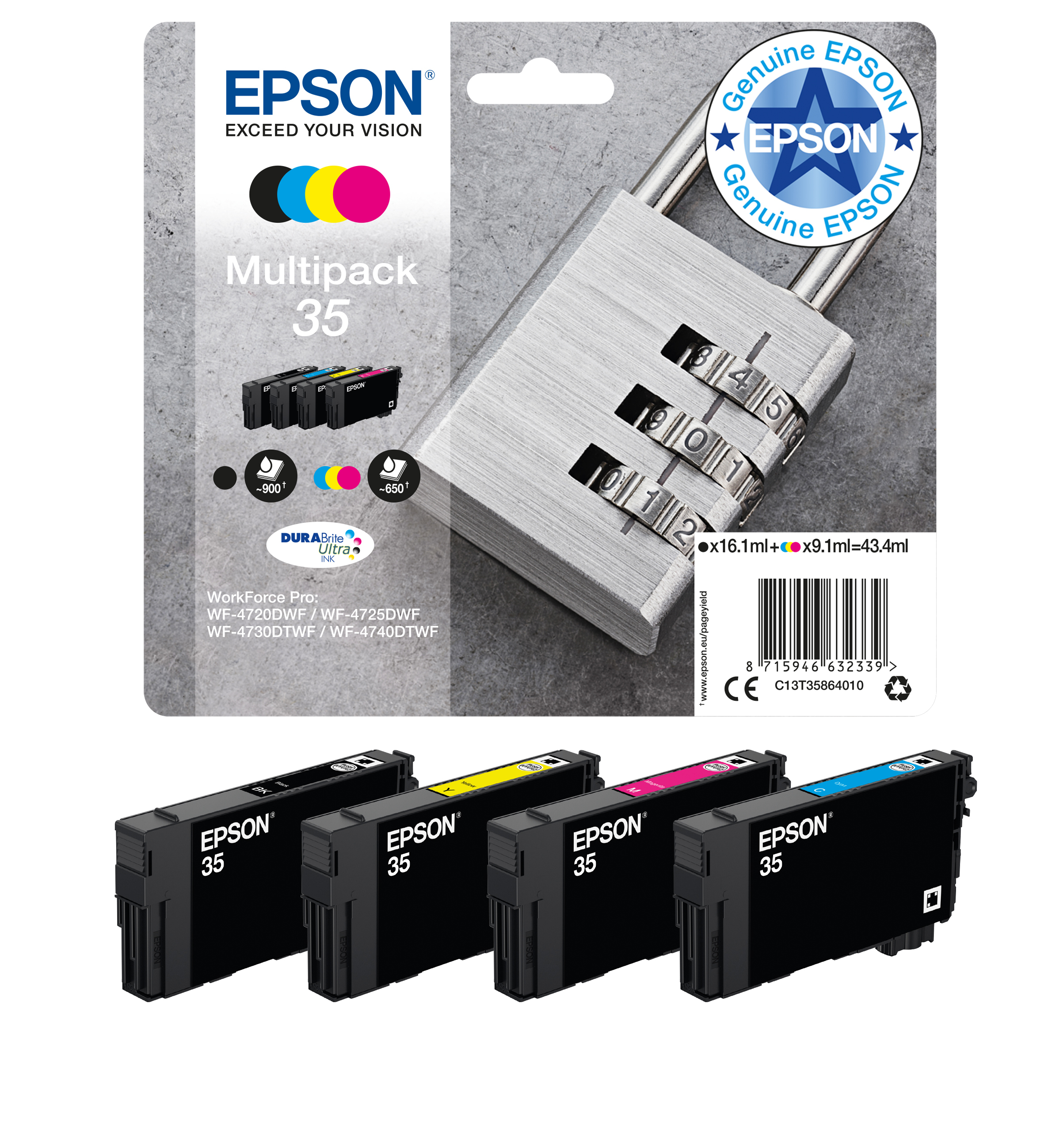 Epson Mustepatruuna MultiPack Bk,C,M,Y T3586 Vastaa: N/A