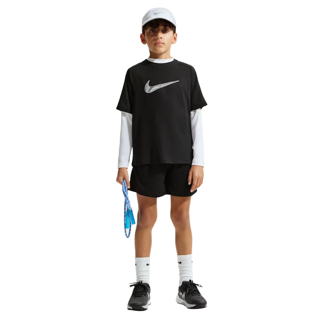 Nike Dri-FIT Multi SS Tee HBR K. L 146-156 Musta Lapset