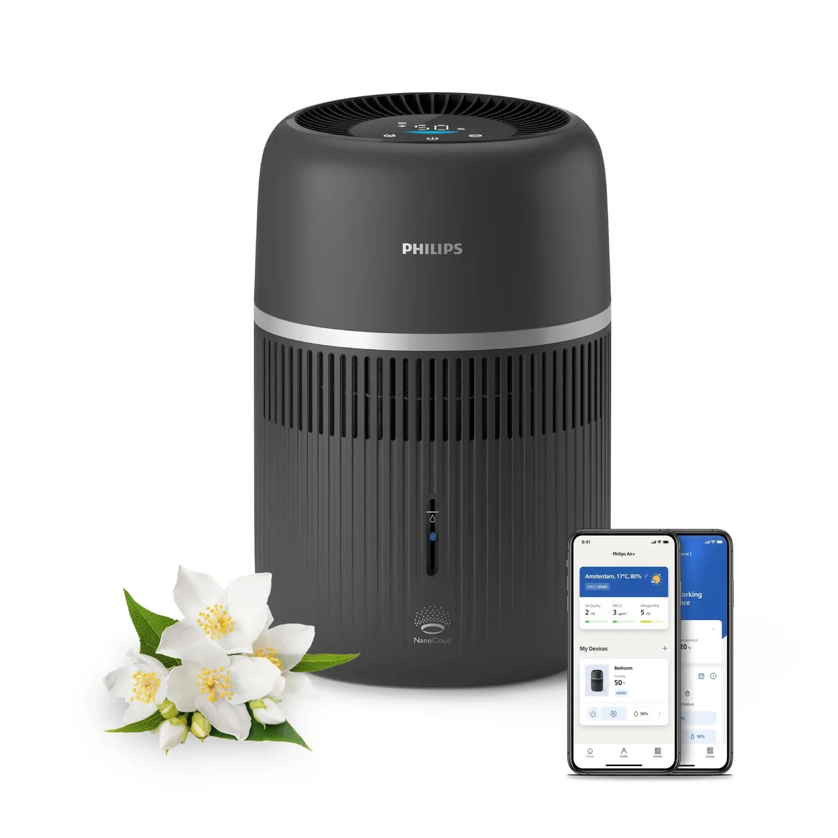 Philips 4000 series Ilmankostutin 4000-sarja, Tummanharmaa, Muovi, 1,5 m, 3 W, AC, 100-240 V