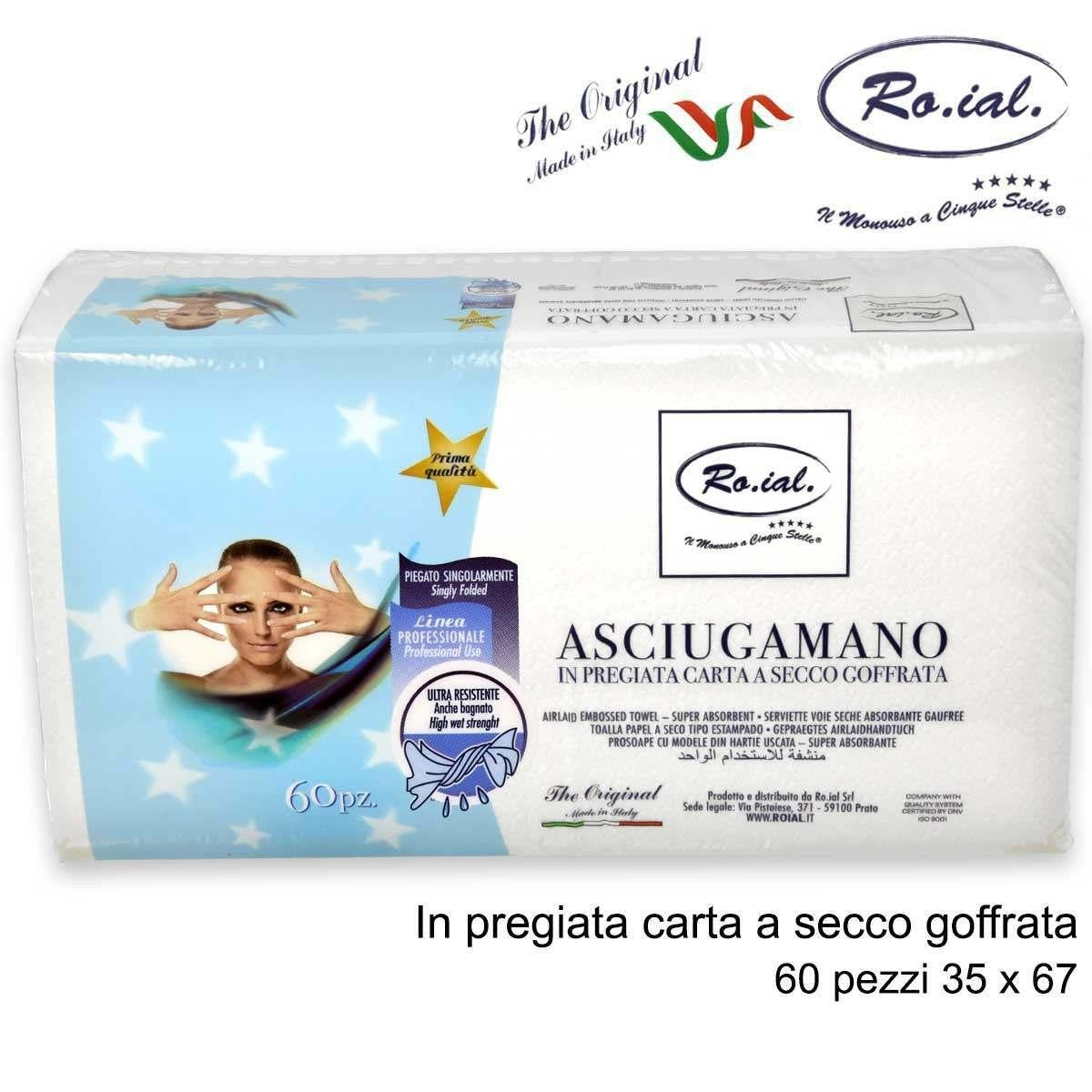 Roial Asciugamano Carta Secco Goffrata 60 Pezzi 35 X 67 Cm 5 Stelle — Asciugamani carta