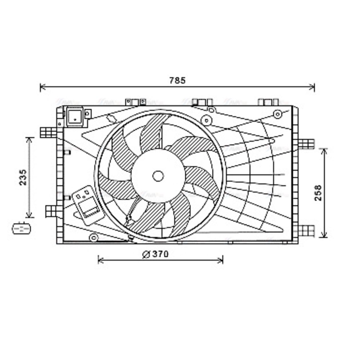 Jäähdyttimen tuuletin AVA COOLING SYSTEMS OL7621