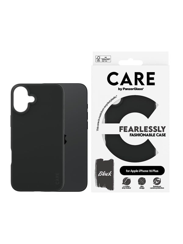 PanzerGlass CARE Fashionable Case for iPhone 16 Plus Black