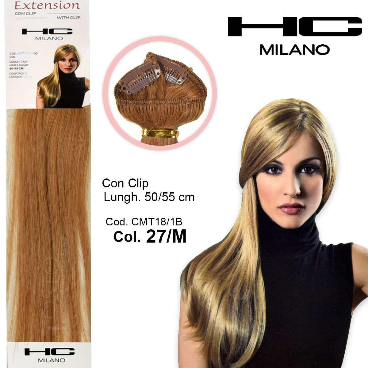 Hc Milano Extension 3 Clip Ei Remy Largh.14-16Cm Pituus.50Cm Väri.27M Vaalea Kulta 8,3