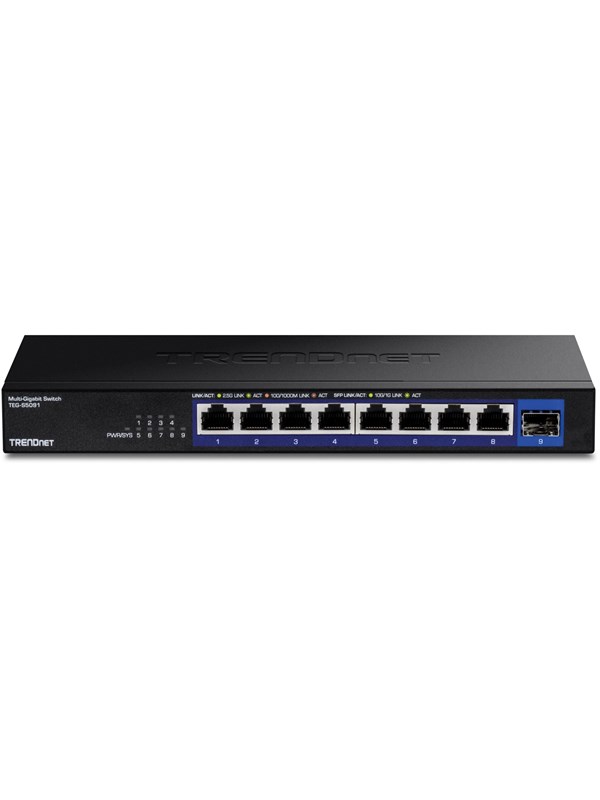 Trendnet TEG-S5091, Hallitsematon, 2.5G Ethernet (100/1000/2500), Täysin kaksipuolinen, Seinäkiinnitteinen