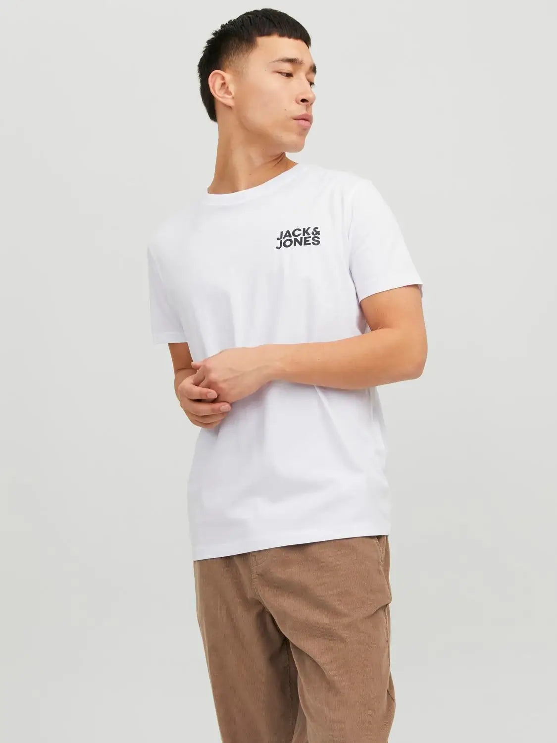 JACK & JONES Paita 'JJECorp' musta / valkoinen