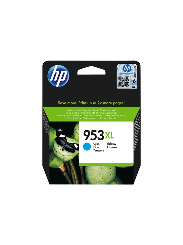HP 953XL-mustekasetti, 18 ml, syaani
