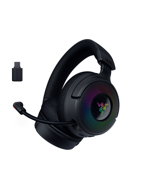Razer Kraken V4, Langaton, 12 - 28000 Hz, Pelaaminen, 350 g, Kuulokkeet, musta
