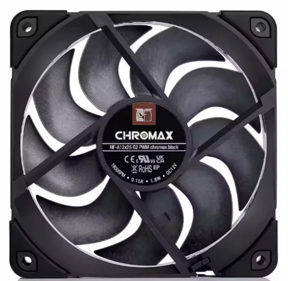 Noctua NF-A12x25 G2 PWM chromax.black -tuuletin, SSO2-laakeri, 120 mm, musta