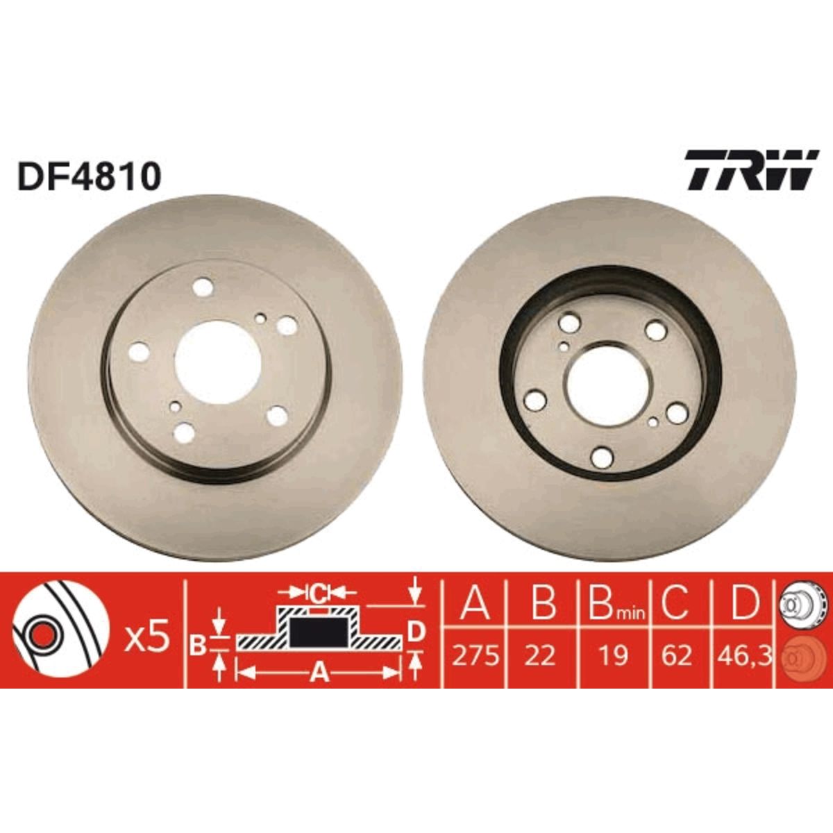 Jarrulevy TRW DF4810