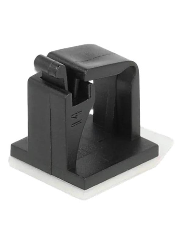 DeLOCK Cable holder with locking clip self-adhesive black 10 pieces