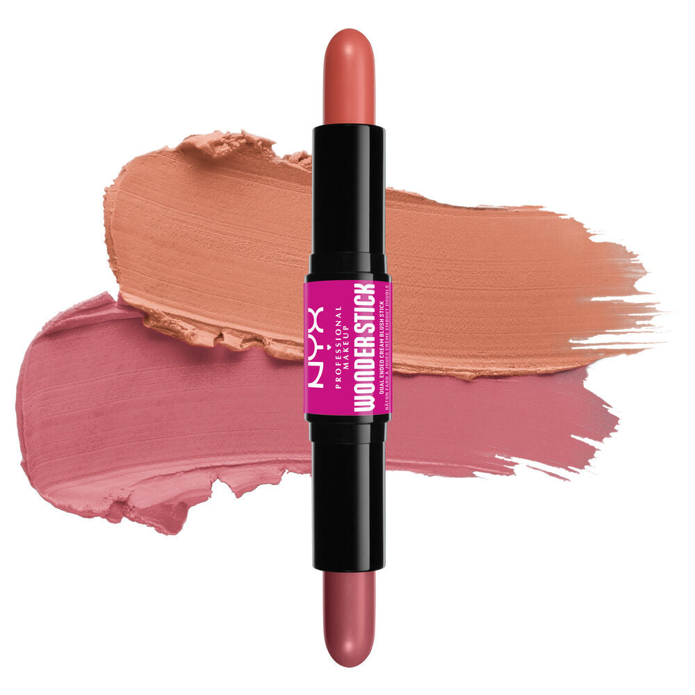NYX Ammattimainen Makeup Wonder Stick Blush Tuplakynä värin muotoiluun 02 Honey Orange N Rose 2x4 g