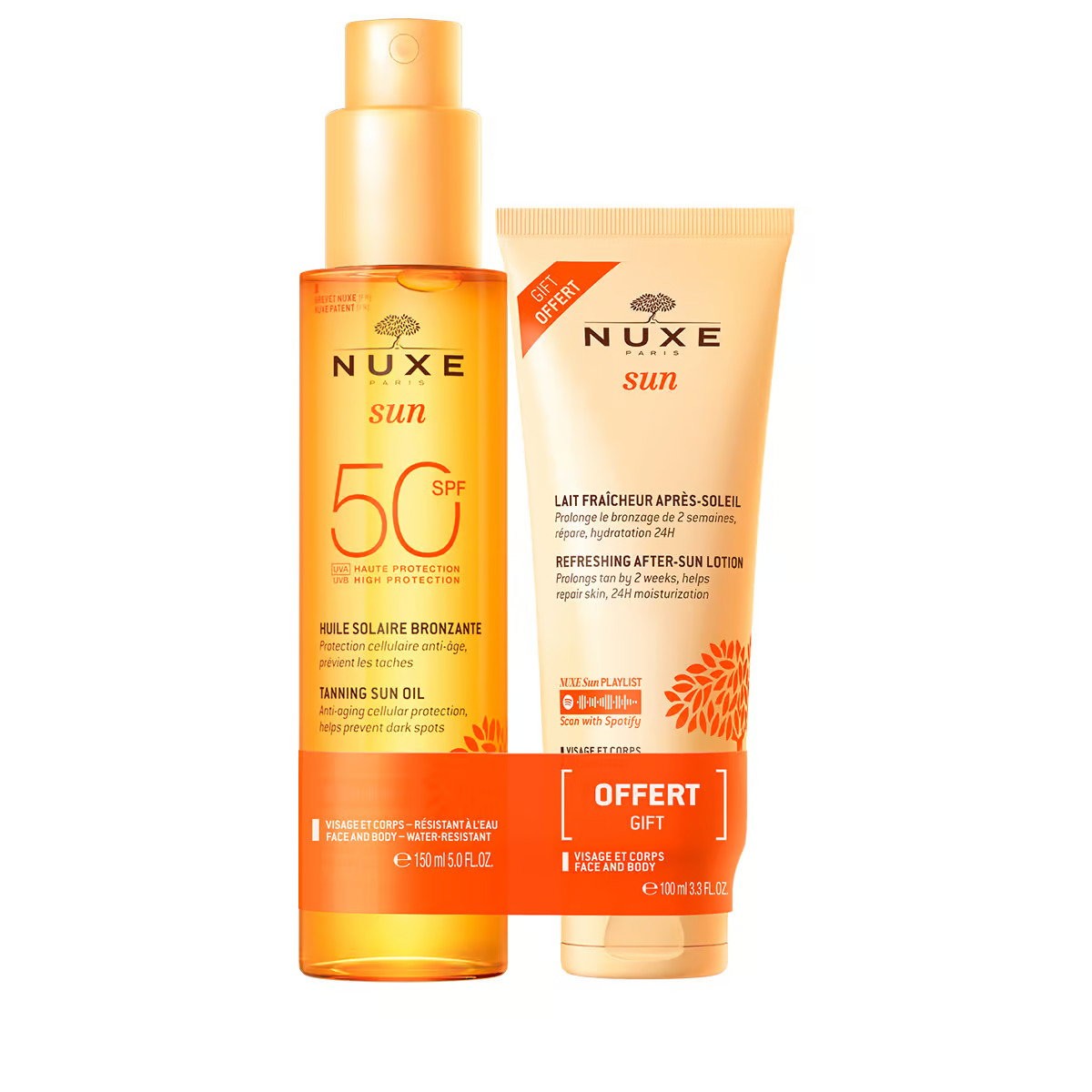 Setti Nuxe Sole Aurinkovoide SPF 50 150 ml + After Sun -voide 100 ml - Ikääntymistä ehkäisevä aurinkosuoja