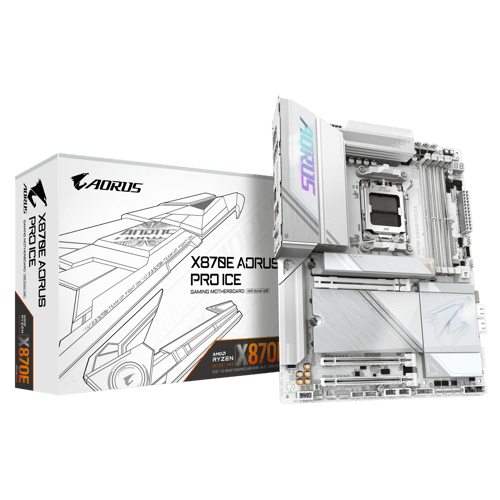 GIGABYTE X870E AORUS PRO ICE Emolevy - AMD X870E - AMD AM5 - DDR5 RAM - ATX