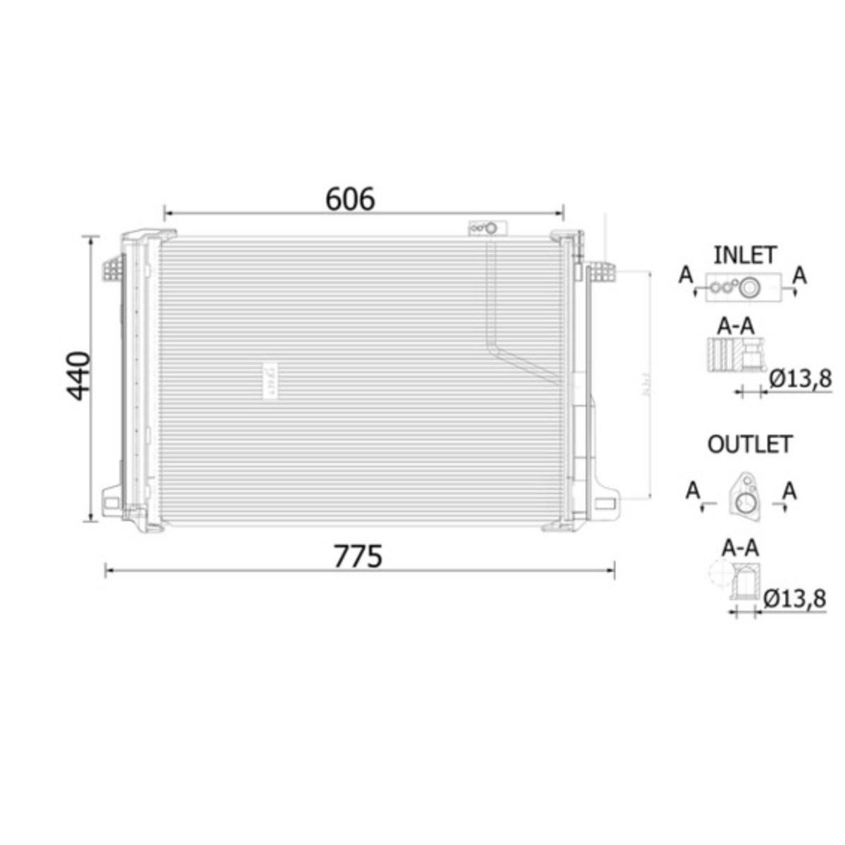 Lauhdutin, ilmastointilaite MAHLE AC 786 000S