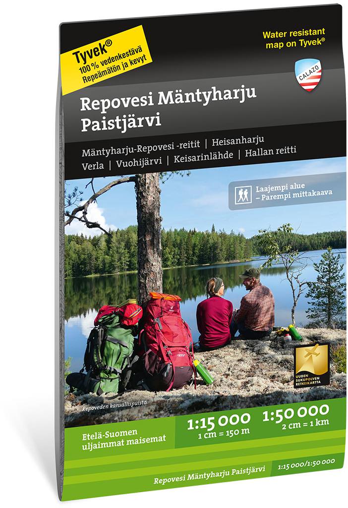 Calazo Repovesi Mäntyharju Paistjärvi Tyvek retkeilykartta