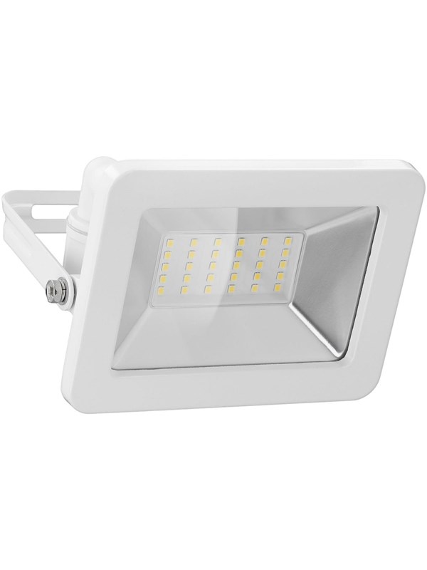 Goobay LED-strålkastare för utomhusbruk, 30 W med 2550 lm, neutralt vitt ljus (4000 K) och M16 kabelgenomföring, lämplig för utomhusbruk (IP65)