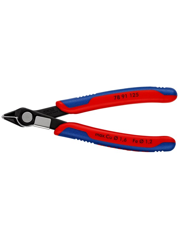 Knipex 78 91 125, Sivuleikkurit, 1,35 cm, 9 mm, 7,5 mm, Terästä, Muovi
