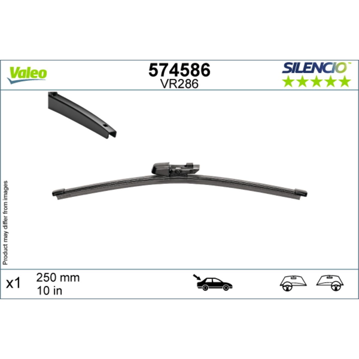 Takalasin pyyhkijä VALEO 574586