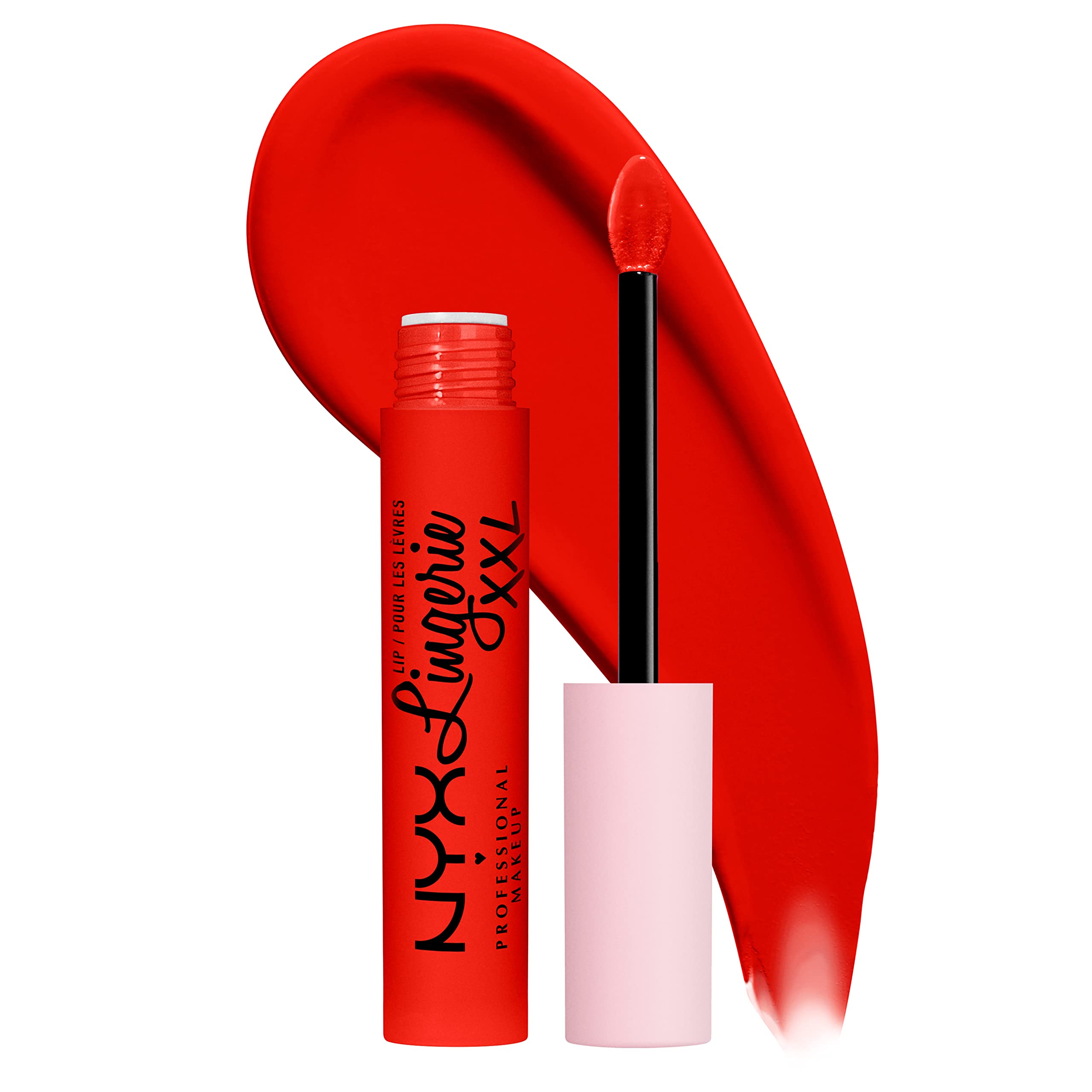 NYX Professional Makeup Lingerie XXL nestemäinen huulipuna mattapintaisella värillä 27 - Fuego 4 ml