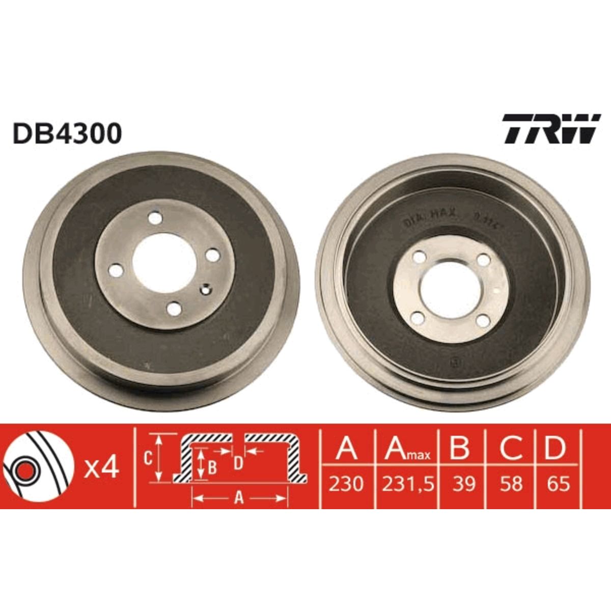 Jarrurumpu TRW DB4300