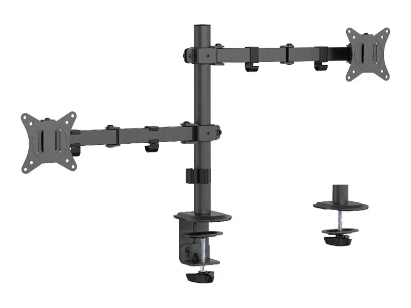 Gembird Monitor Arm Pole - Adjustable desk arm 2-displays 17"-32"