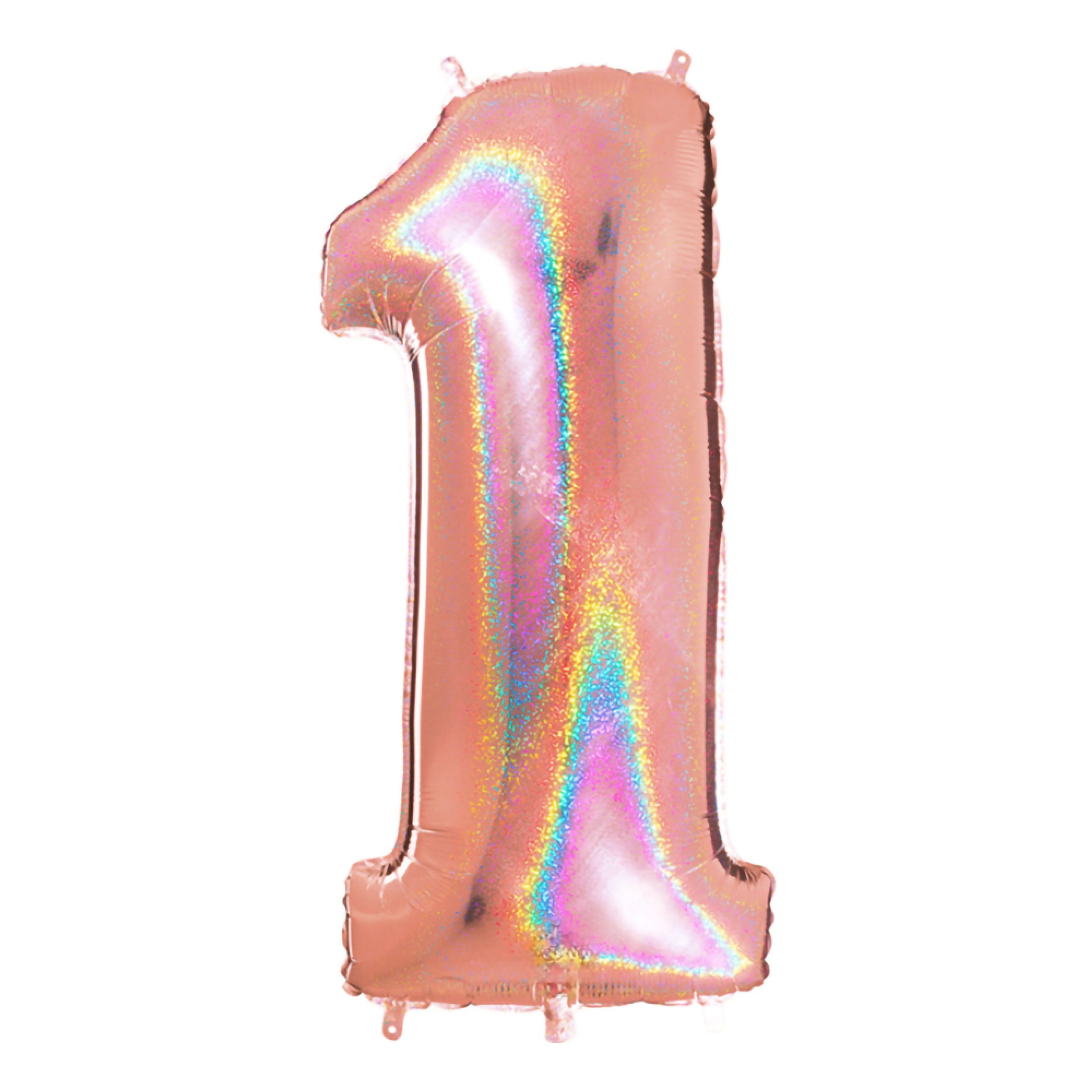 Isot numerofoliopallot, ruusukulta-hologrammi, 100cm-1