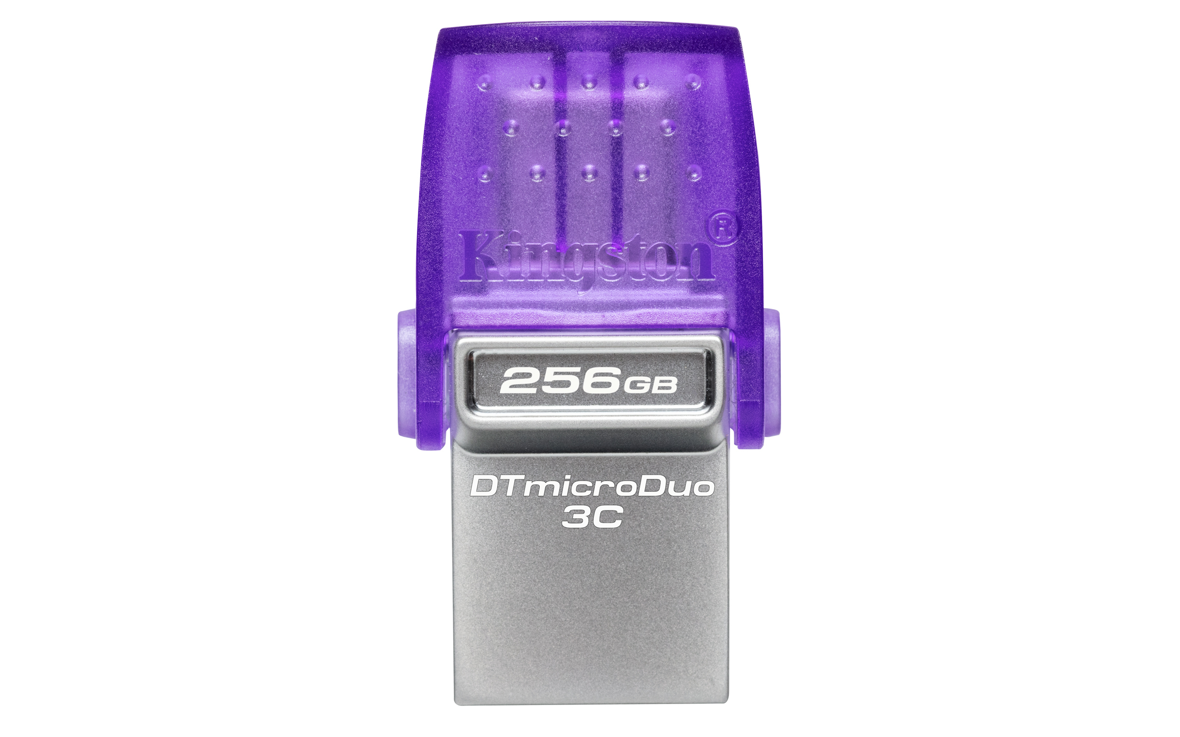 Kingston Datatraveler Microduo 256gb Usb-a / Usb-c Ruostumaton Teräs, Purppura
