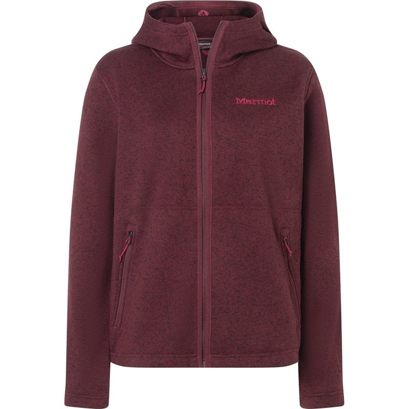 Marmot Wm's Drop Line Full Zip Hoody Acai Berry Heather - M