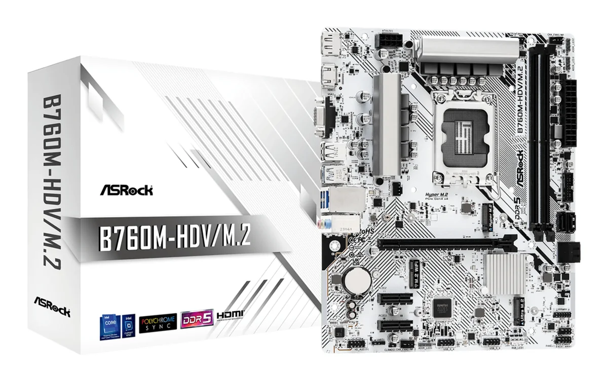 ASRock B760M-H/M.2 DDR5 LGA1700 mATX -emolevy