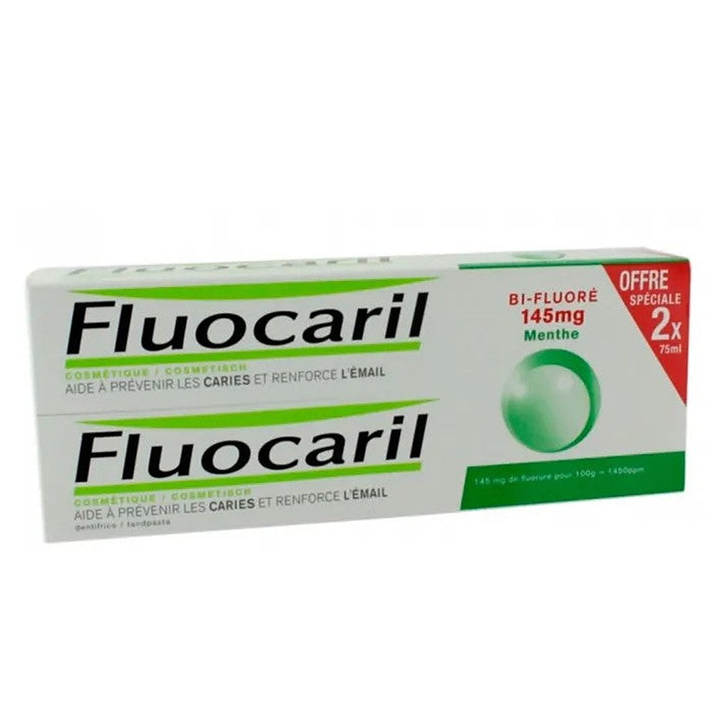 Fluocaril Dentifroce Menthe Bi-Fluoré 2x75ml Erä × 2