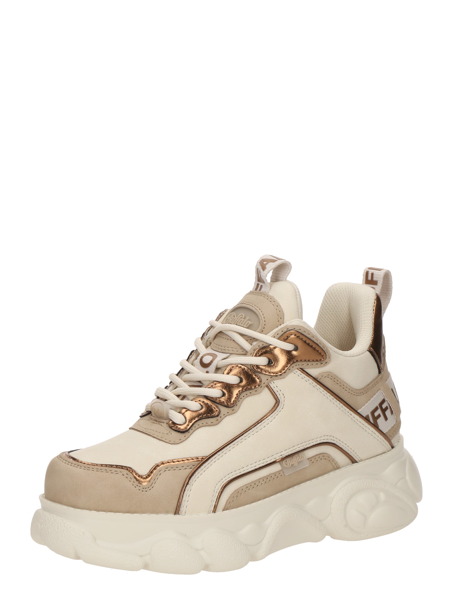BUFFALO Matalavartiset tennarit 'Cld Chai' beige / vaaleabeige / kupari