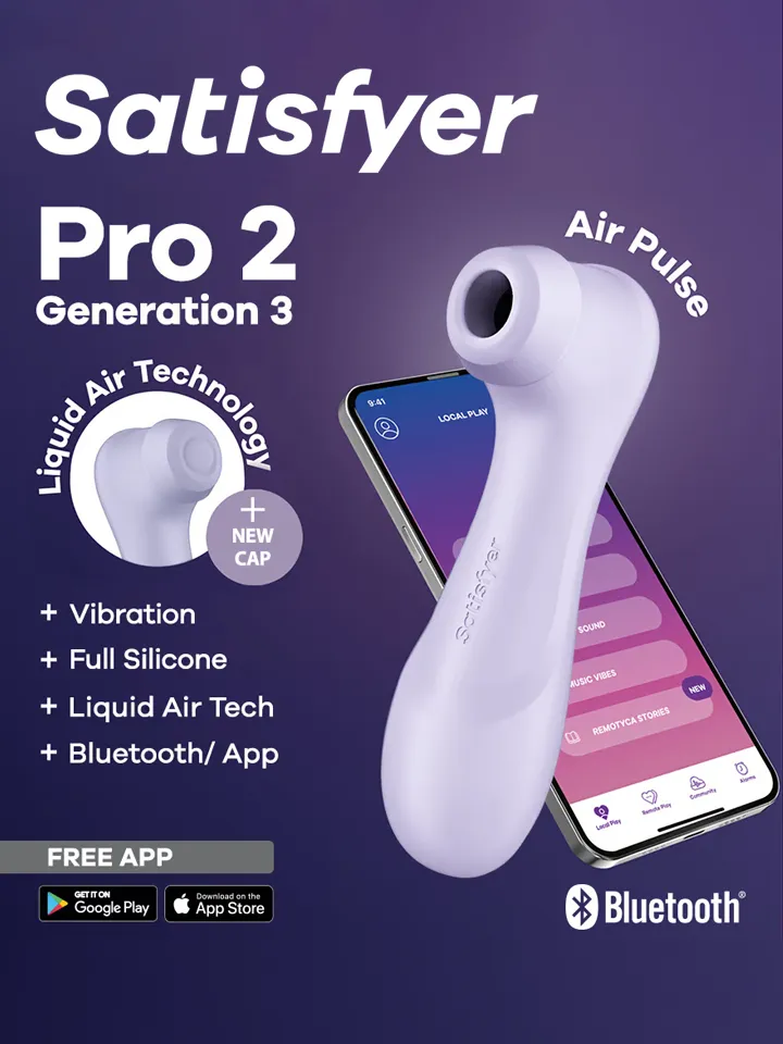 Satisfyer Pro 2 Gen. 3 With Liquid Air & Bluetooth App Purple Paineilmavibraattori