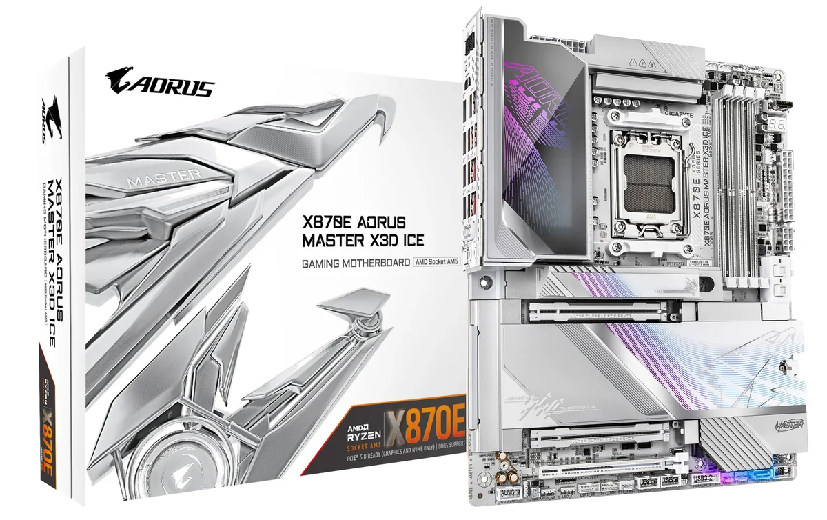 Gigabyte AORUS MASTER X870E X3D ICE WiFi 7 AM5 ATX -emolevy