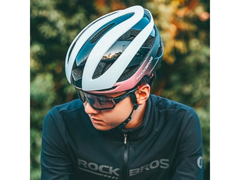 Rockbros bicycle helmet 10110004008 size M - blue and pink