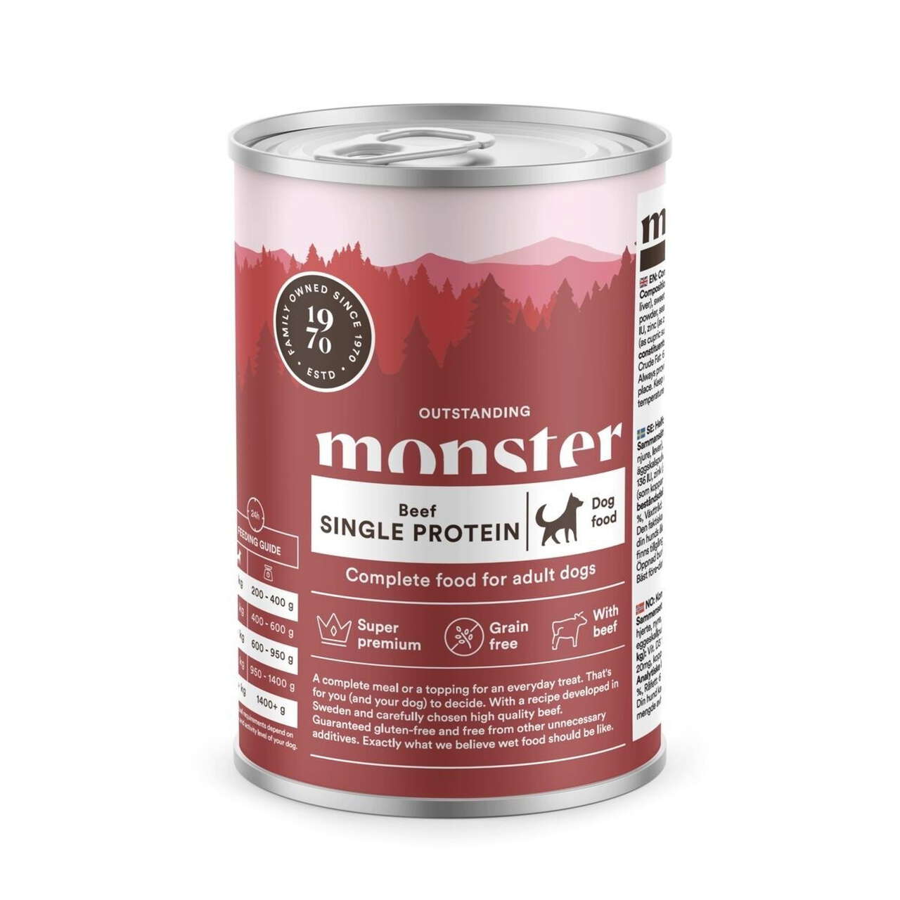 Monster Dog Adult Single Beef 400g