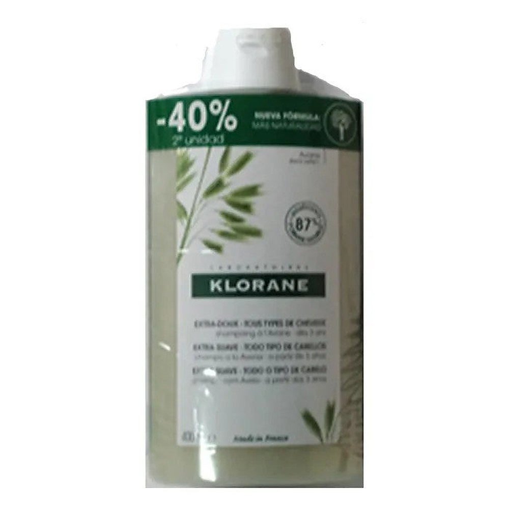 Klorane Erikoisherkkä kaurashampoo 2x400ml