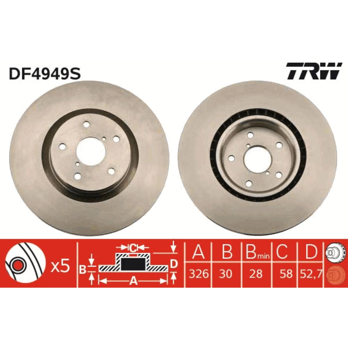 Jarrulevy TRW DF4949S