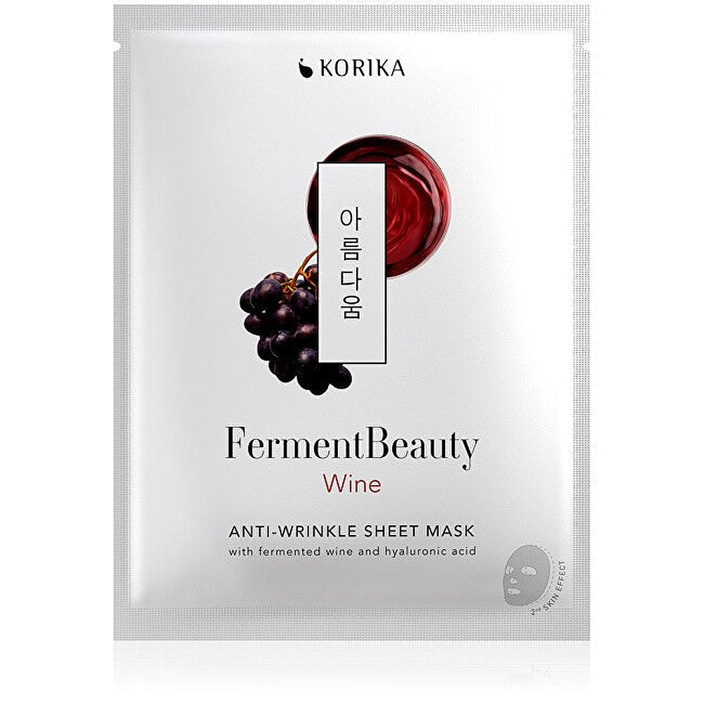 KORIKA FermentBeauty ryppyjä estävä kangasnaamio fermentoidulla viinillä ja hyaluronihapolla 20 g
