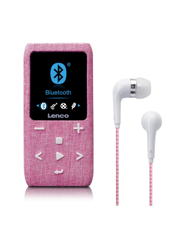 Lenco Xemio-861PK - MP3/MP4 Player with Bluetooth® 8GB Micro SD Card - Pink - 8 GB