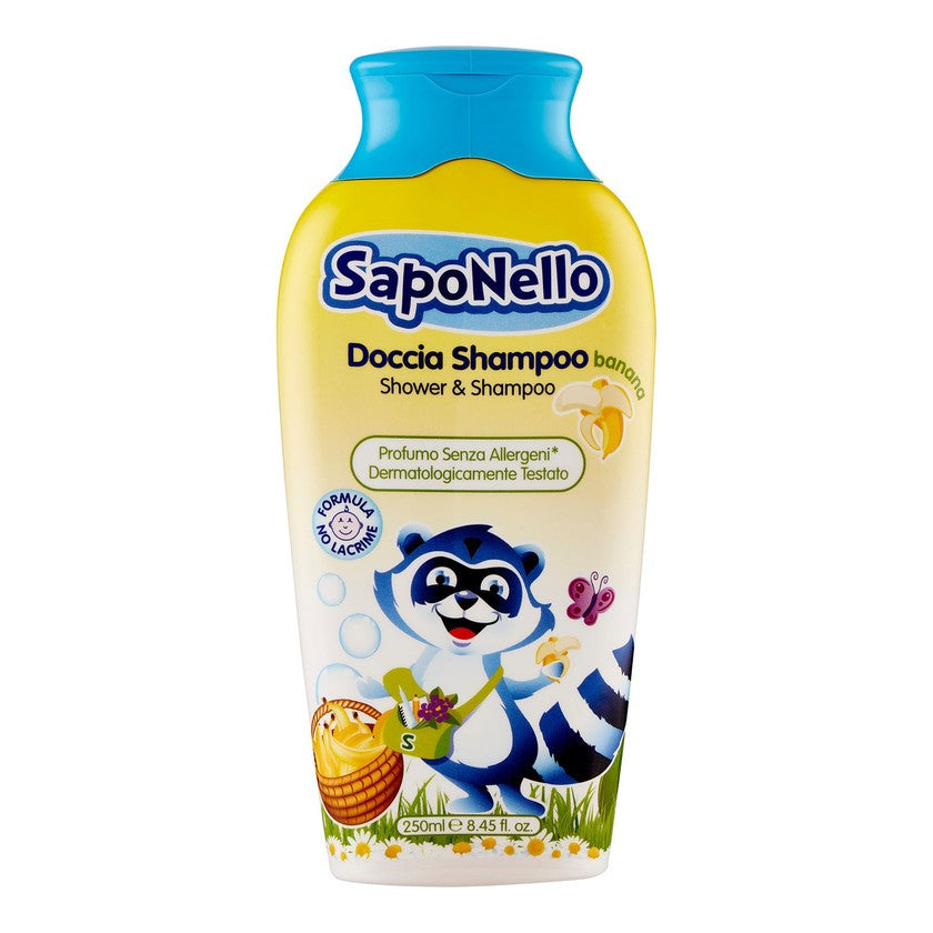 Saponello Hellävarainen Banaani Suihku-Shampoo 250 ml