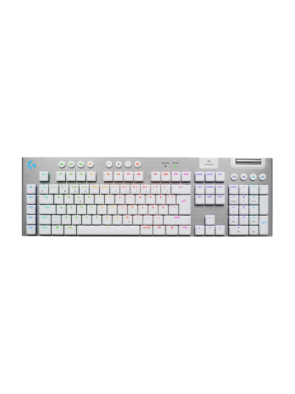 Logitech G915 X LIGHTSPEED - Tactile - 100% - Pelinäppäimistö - Pohjoismainen - Valkoinen