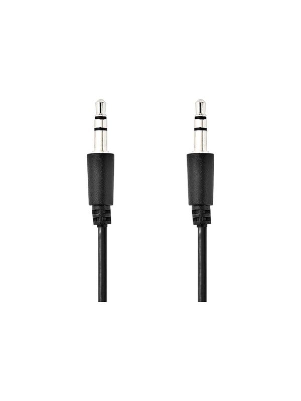 Nedis Stereoäänikaapeli | 3.5 mm uros | 3.5 mm uros | Niklattu | 1.00 m | Pyöreä | Musta | Label