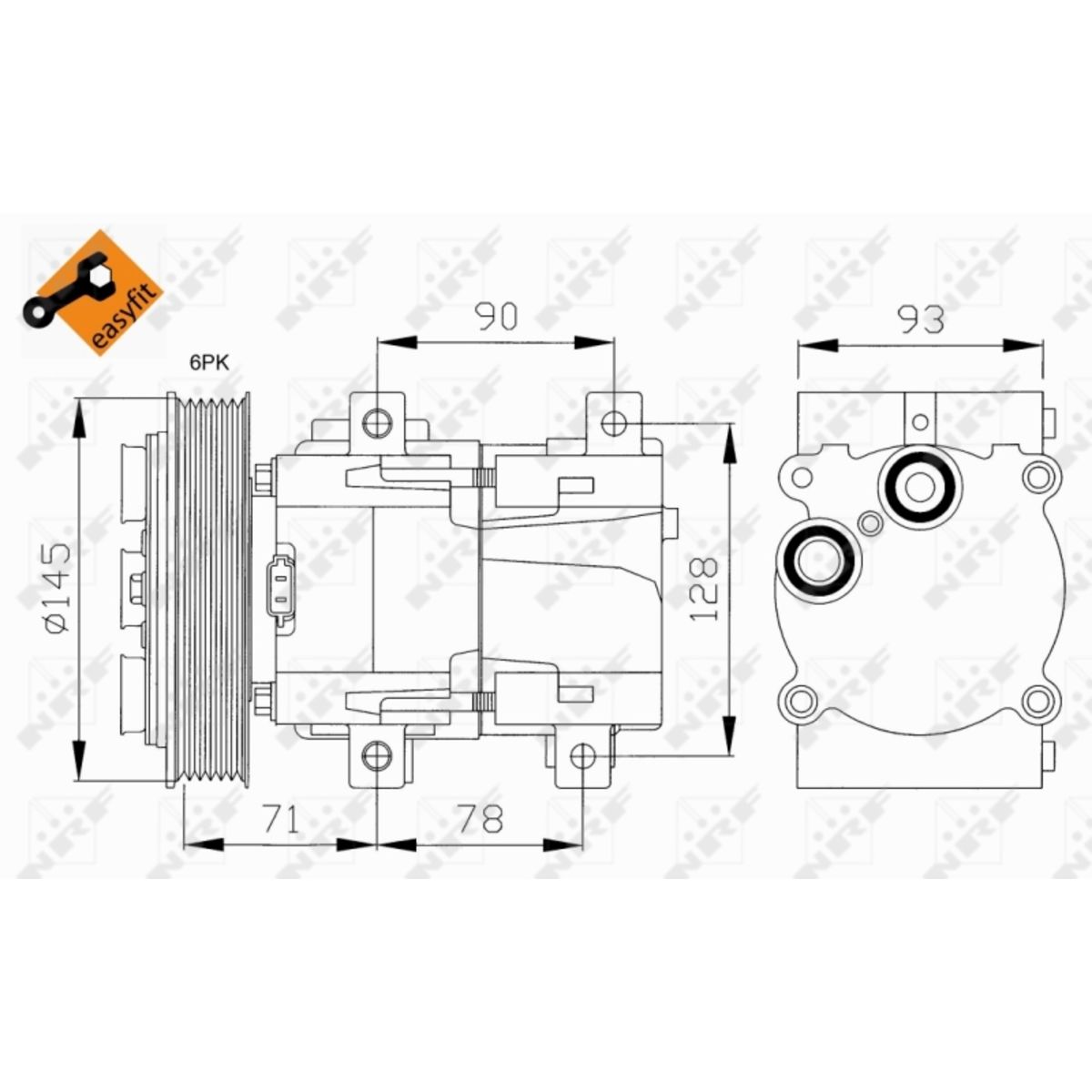 Ilmastoinnin kompressori NRF 32084