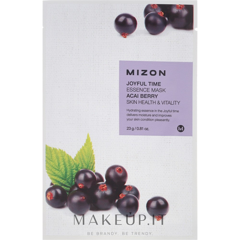 Mizon Joyful Time Canvas 3D Acai Berry Essence Mask 23 g — Maschera Viso